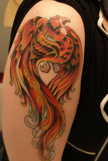 Phoenix Tattoo On Shoulder