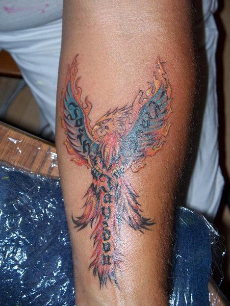 Pheonix Tattoo On Arm