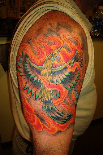 Rising from the Fires - Phoenix Tattoo