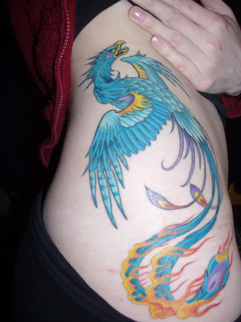Phoenix Tattoo On Rib