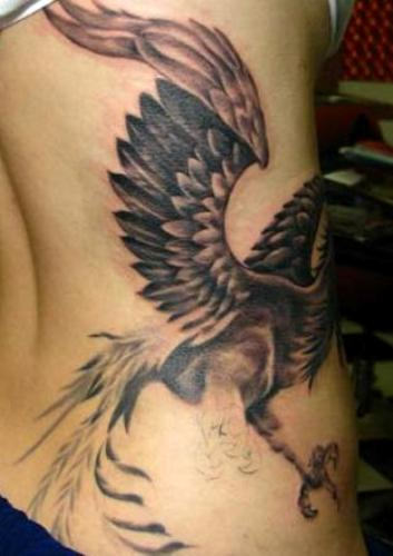 Phoenix Tattoo On Rib