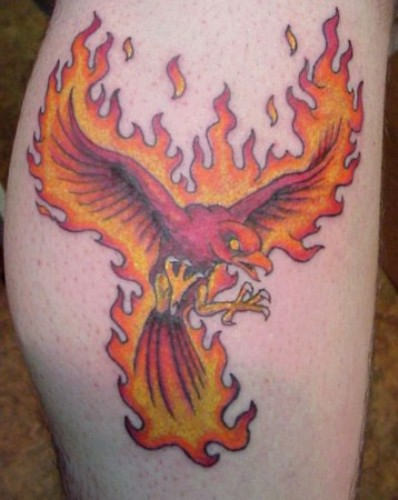 Burning Phoenix Tattoo