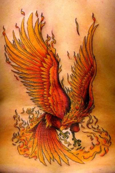 Burning Phoenix Tattoo