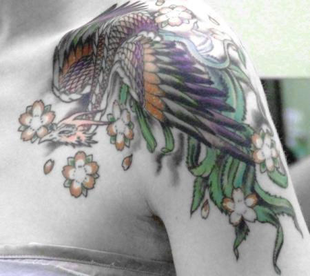 Phoenix Tattoo On Shoulder