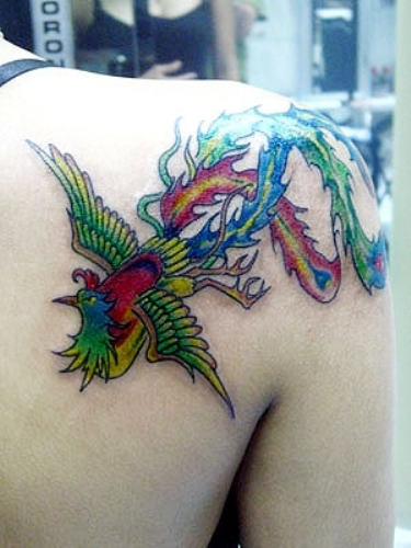 Phoenix Tattoo On Shoulder