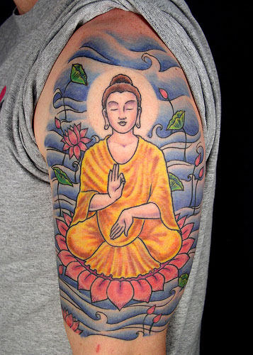 Buddha Tattoo On Shoulder