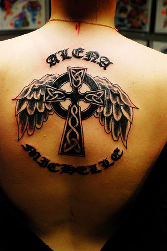 Cross Tattoo On Back