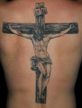 Jesus Christ Tattoo On Back