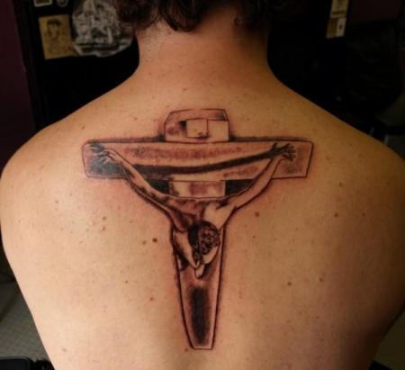 Jesus Tattoo On Back