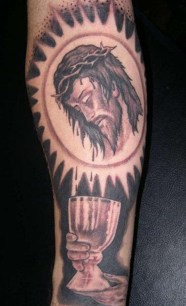 Jesus Christ Tattoo On Arm
