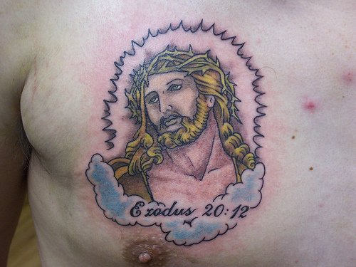 Jesus Tattoo On Chest