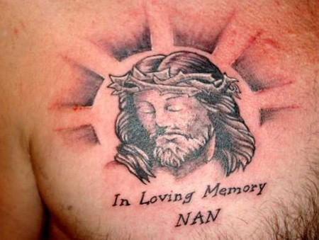 Jesus Tattoo On Chest