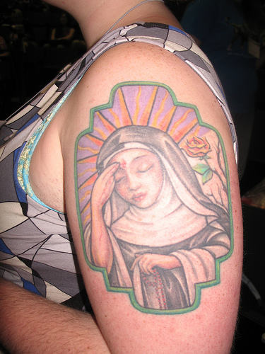 Virgin Mary Tattoos. 