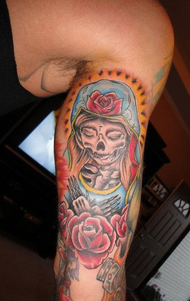 Dia De Los Muertos Mary Tattoo