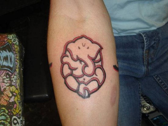 Small Ganesh Tattoo On Arm