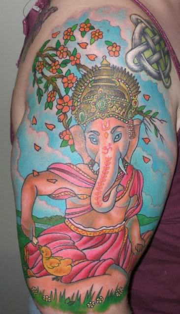 Fantastic Ganesha Tattoo On Shoulder