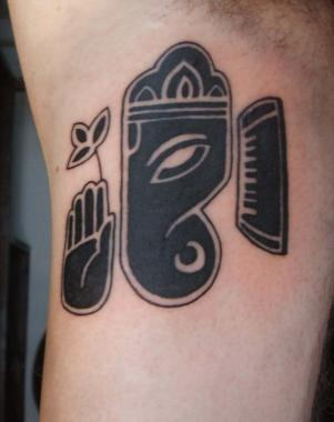 Cool Black Ganesha Tattoo