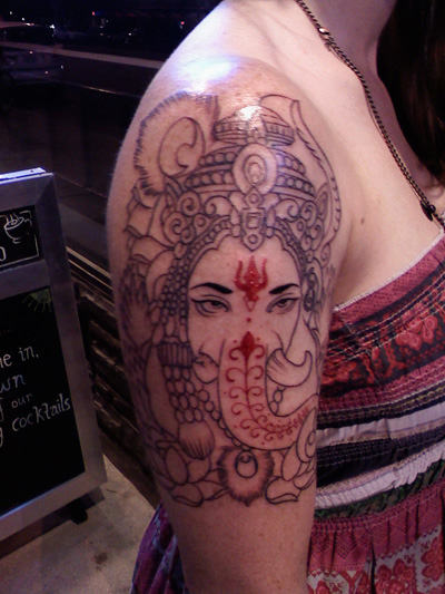 Splendid Ganesha Tattoo On Shoulder