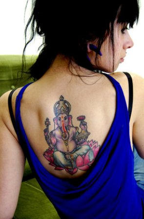 Ganesha Tattoo on Back