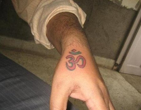 Om Tattoo On Hand