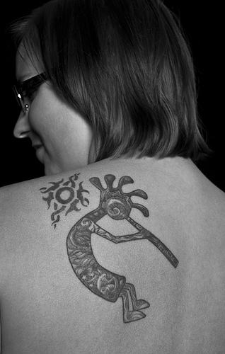 Kokopelli Tattoo Design on Back