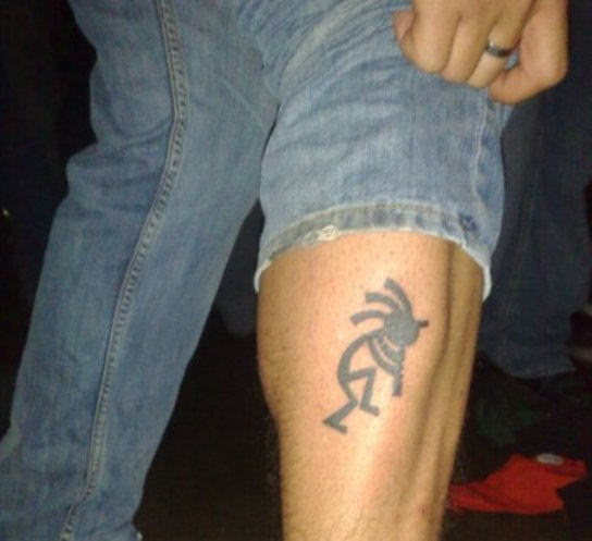 Kokopelli Tattoo on Leg