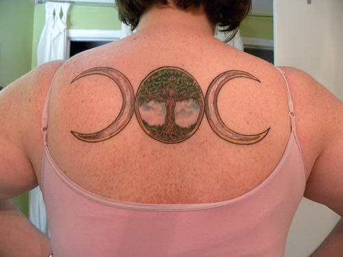 Wonderful Pagan Tattoo On Back