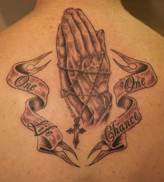 One Life One Chance Tattoo On Back