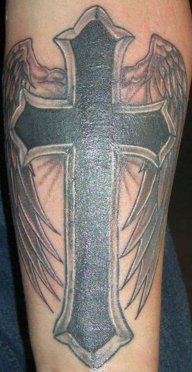 Big Black Cross Tattoo