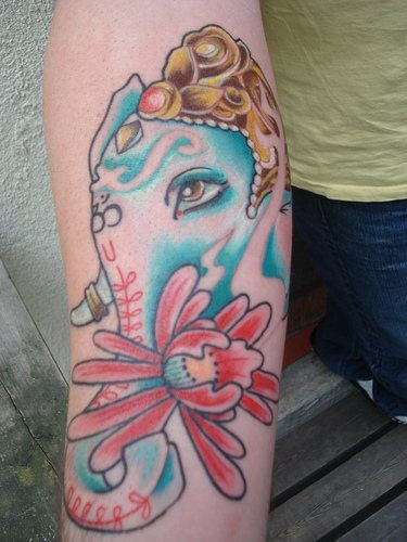 Shri Ganesh Tattoo On Arm