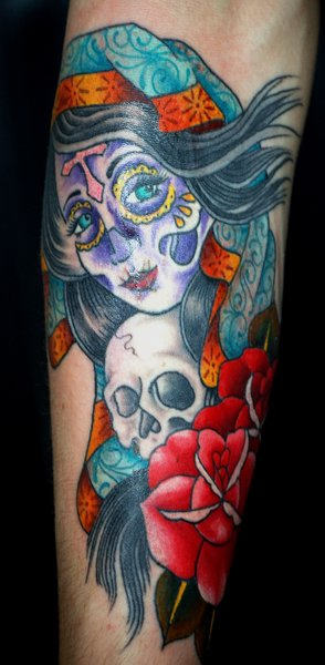 Admirable Dia De Los Muertos Tattoo