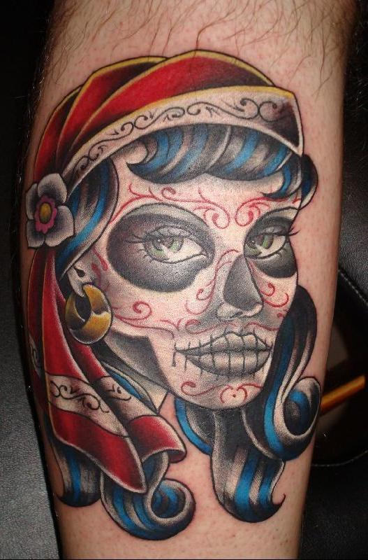 Dia De Los Muertos Girl Tattoo