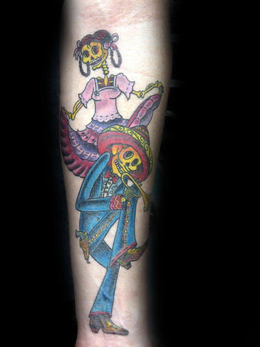 Dia De Los Muertos Tattoo On Arm