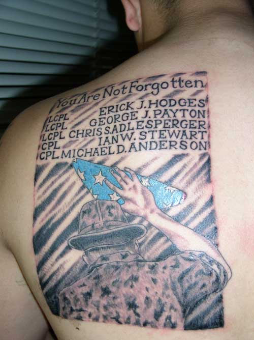 Not Forgotten Tattoo On Back