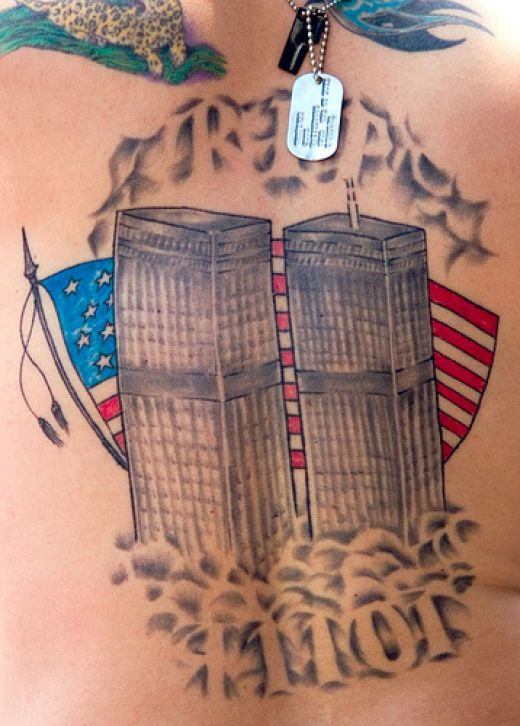 American Memorial Tattoo On Back