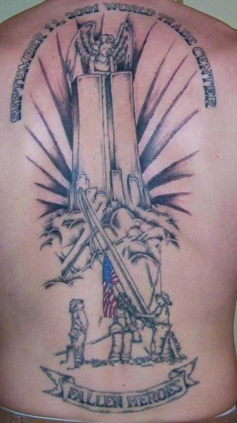 Huge Memorial Tattoo On Back