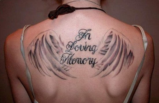 In Loving Memory Wings On Back