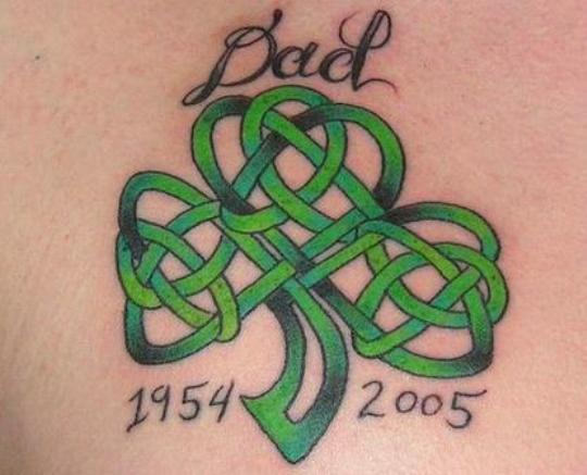 Memorial Clover Leaf Tattoo