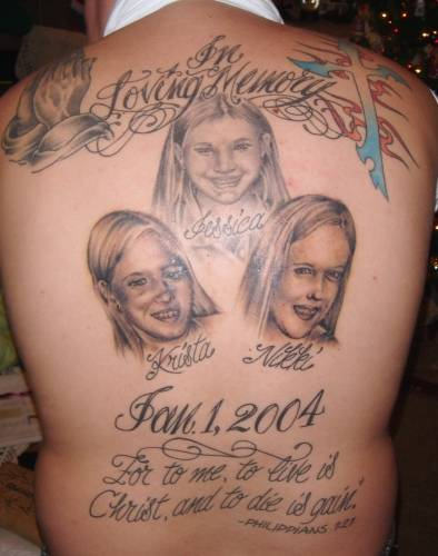 In Loving Memory Tattoo On Back