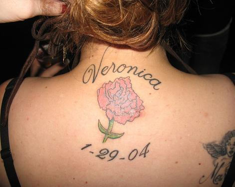 Remembrance Tattoo On Back