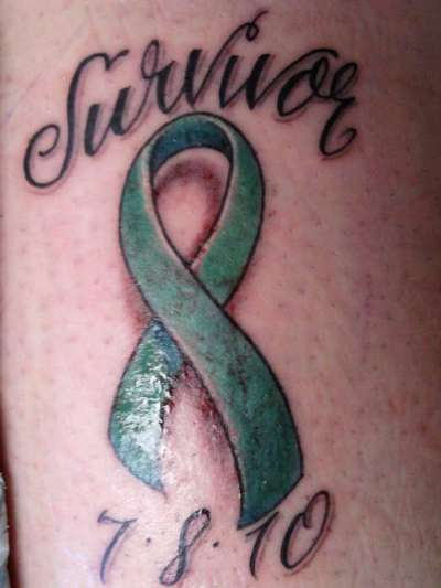 Green Ribbon Tattoo