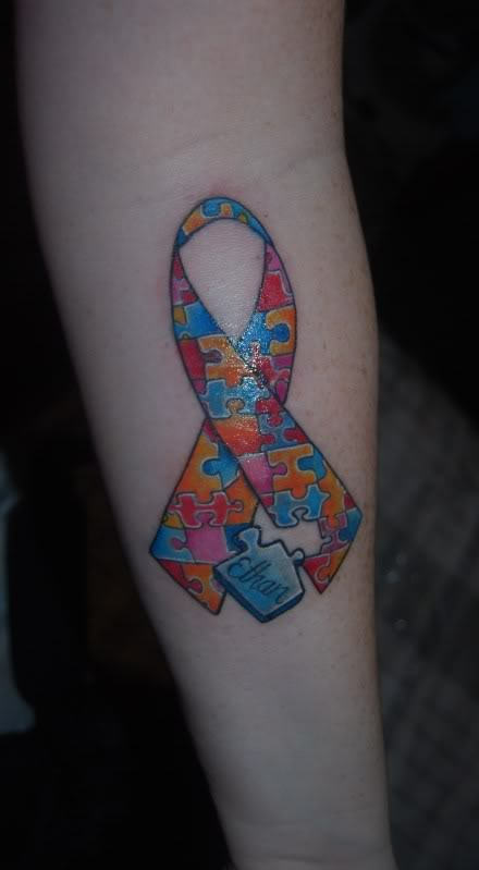 Colorful Ribbon Tattoo