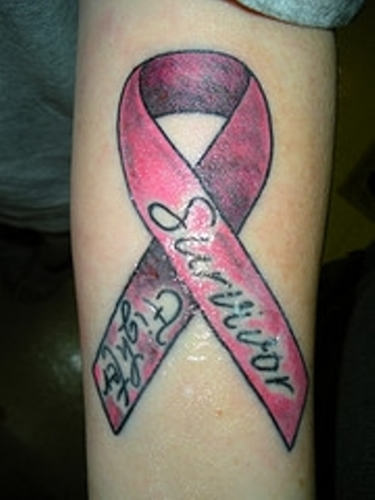 Survivor Ribbon Tattoo