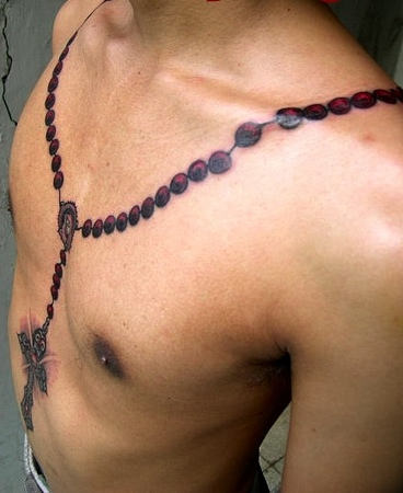 Garland Of Rosary Tattoo