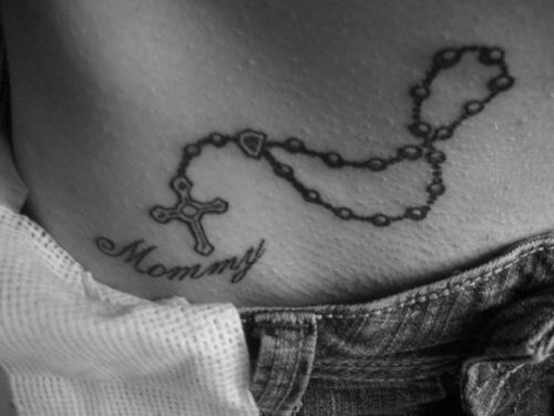 Rosary Tattoo On Waist