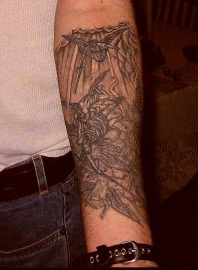 Satan Tattoo On Arm