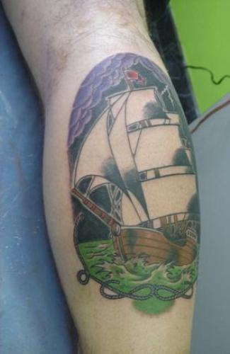 Admirable Ship Tattoo