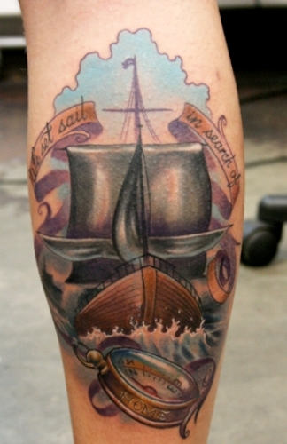 Lovely Ship Tattoo