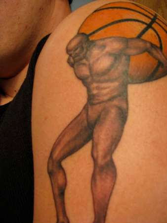 Basketball Tattoo On Shoulder