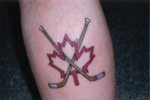 Nice Canada Hockey Tattoo
